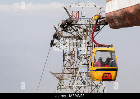 DARJEELING, INDE, le 5 mars 2017 : le téléphérique le téléphérique de Darjeeling est un dans la ville de Darjeeling dans l'état indien du Bengale occidental Banque D'Images