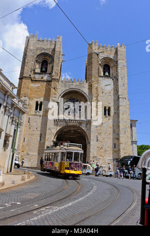 Le tramway électrique à Lisbonne, Portugal Banque D'Images