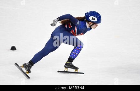 Gangneung, République de Corée. Kathryn Thompson (GBR). Courte piste. Gangneung ice arena. Jeux Olympiques d'hiver de Pyeongchang 2018. Gangneung. République de Corée. 10/02/2018. Credit : Sport en images/Alamy Live News Banque D'Images