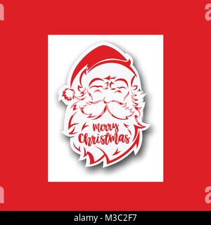 Père Noël blanc visage vector illustration Illustration de Vecteur