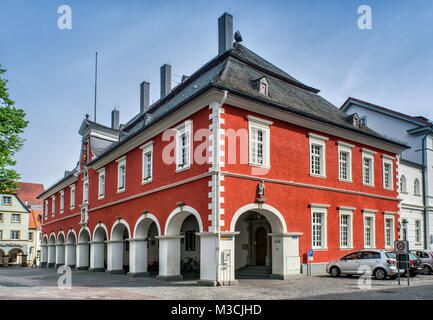 Portique voûté à l'hôtel de ville (Rathaus) à Soest, région d'Ostwestfalen, Rhénanie du Nord-Westphalie, Allemagne Banque D'Images