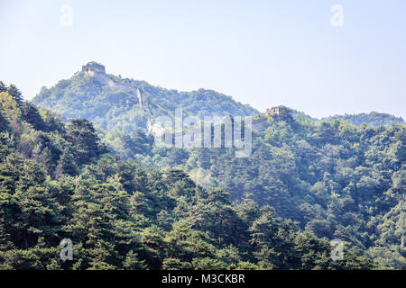 La Grande Muraille de Chine à Mutianyu, près de Beijing, Chine Banque D'Images