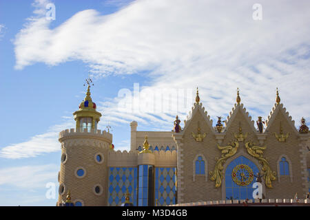 Entrée du château de conte imaginaire paysage close up Banque D'Images