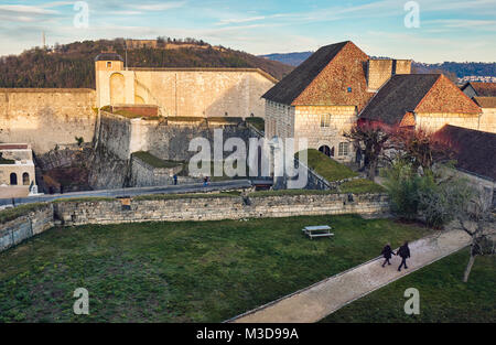 La Citadelle de Besançon, une forteresse du xviième siècle conçu par Vauban pour Louis XIV. UNESCO World Heritage Site. Besançon. Le Doubs. Bourgogne-Franche-Comté Banque D'Images