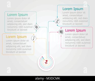 Illustration de l'arbre simple et moderne, l'élément de fond vecteur infographique Illustration de Vecteur
