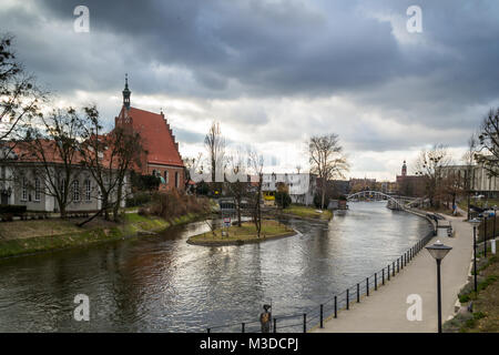 Île Mill - une île historique dans la vieille ville de Bydgoszcz, Pologne Banque D'Images