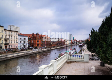 Île Mill - une île historique dans la vieille ville de Bydgoszcz, Pologne Banque D'Images