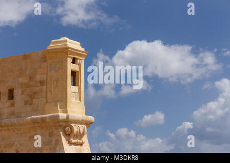 Détails de murs à Fort Saint-elme à Valletta, Malte. Banque D'Images