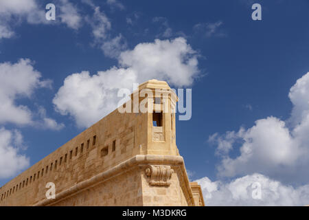 Détails de murs à Fort Saint-elme à Valletta, Malte. Banque D'Images