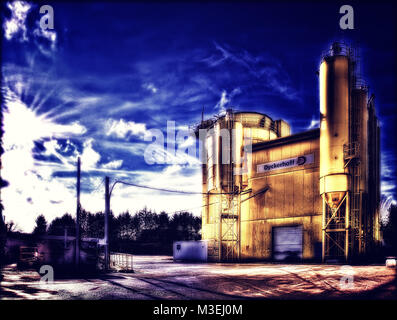 Station de mélange concrètes prises en 2015 Banque D'Images