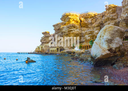 Panorama de la plage à l'reef à Sharm el Sheikh, Egypte Banque D'Images