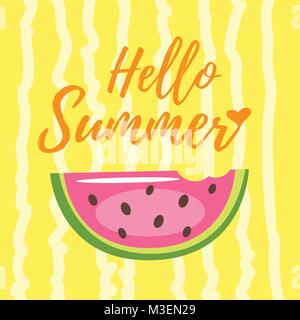 Design Hello Summer Illustration de Vecteur