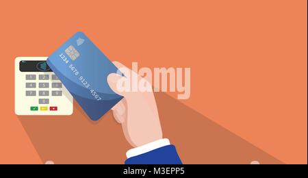 Méthode de PAIEMENT SANS CONTACT ET SANS FIL Illustration de Vecteur
