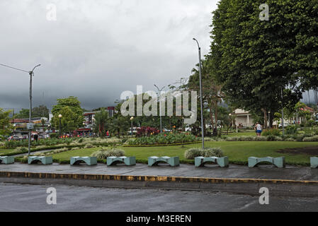 Le Fortuna Park dans La Fortuna en temps de pluie, le Costa Rica Banque D'Images