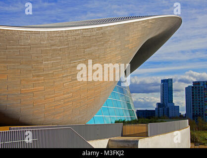 Centre aquatique de Londres - Queen Elizabeth Olympic Park Banque D'Images