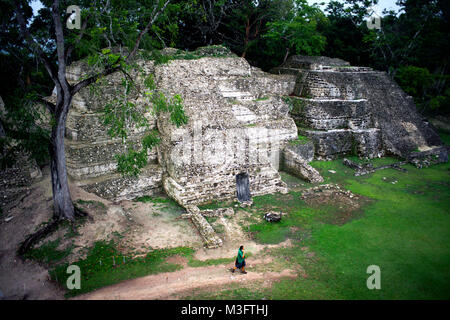 Ruines Maya de Xunantunich Site archéologique près de San Ignacio, Belize Banque D'Images
