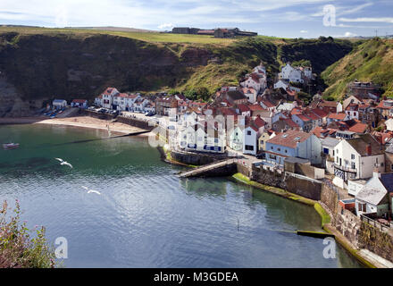 Staithes de Cowbar Nab North York Moors national park North Yorkshire, Angleterre, Royaume-Uni Banque D'Images