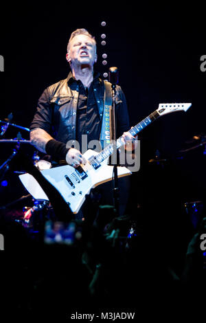 Turin, Italie. 10 Février, 2018. Metallica en concert à Pala Millares © Roberto Finizio / Alamy Live News Banque D'Images