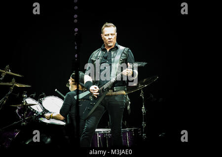 Turin, Italie. 10 Février, 2018. Metallica en concert à Pala Millares © Roberto Finizio / Alamy Live News Banque D'Images