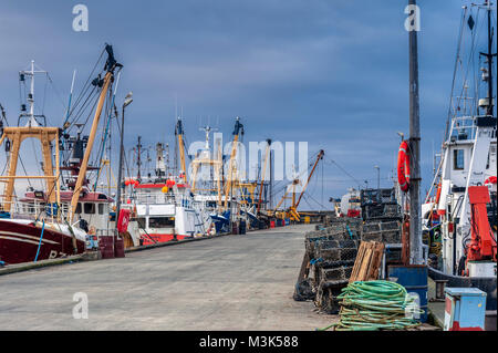 NEWLYN, CORNWALL - le 09 JUIN 2009 : chalutiers attachés dans le port, Banque D'Images