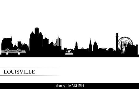 La ville de Louisville, fond silhouette vector illustration Illustration de Vecteur