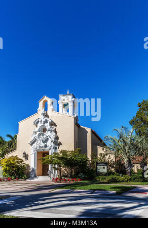 Coral Gables Congregational Church, Comté de Miami-Dade, en Floride, aux États-Unis. Banque D'Images