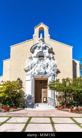 Coral Gables Congregational Church, Comté de Miami-Dade, en Floride, aux États-Unis. Banque D'Images