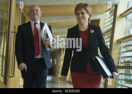 Les politiciens s'occupe le premier ministre écossais hebdomadaire's Questions de Holyrood. Comprend : Nicola Sturgeon Où : Édinbourg, Royaume-Uni Quand : 11 Jan 2018 : Crédit d'Euan Cherry/WENN.com Banque D'Images