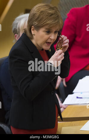 Les politiciens s'occupe le premier ministre écossais hebdomadaire's Questions de Holyrood. Comprend : Nicola Sturgeon Où : Édinbourg, Royaume-Uni Quand : 11 Jan 2018 : Crédit d'Euan Cherry/WENN.com Banque D'Images