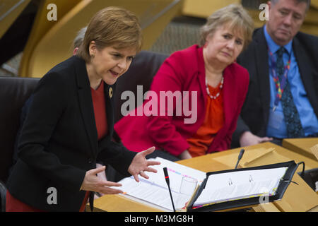 Les politiciens s'occupe le premier ministre écossais hebdomadaire's Questions de Holyrood. Comprend : Nicola Sturgeon Où : Édinbourg, Royaume-Uni Quand : 11 Jan 2018 : Crédit d'Euan Cherry/WENN.com Banque D'Images