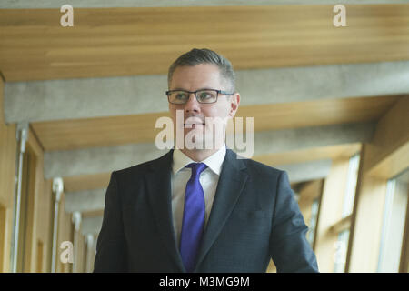 Les politiciens s'occupe le premier ministre écossais hebdomadaire's Questions de Holyrood. Avec : Derek Mackay Où : Édinbourg, Royaume-Uni Quand : 11 Jan 2018 : Crédit d'Euan Cherry/WENN.com Banque D'Images