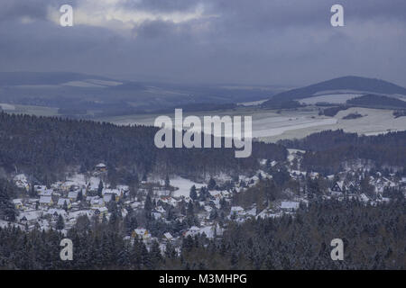 Dans Muehlsteinbrueche Jonsdorf saxe, paysage Banque D'Images