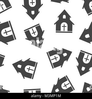 Sanctuaire de l'église de fond transparent. Business flat vector illustration. Le symbole de l'église. Illustration de Vecteur
