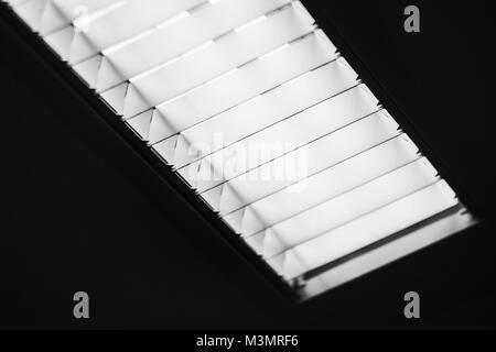 Office de lumière au plafond avec lampes à tube fluorescent, close-up photo Banque D'Images