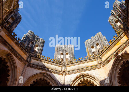 BATALHA, PORTUGAL - Octobre 08, 2015 : les détails architecturaux du monastère de Batalha, Portugal Banque D'Images