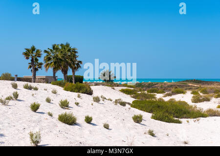 L'île de Saadiyat Beach Resort, public, de détente à la plage Banque D'Images