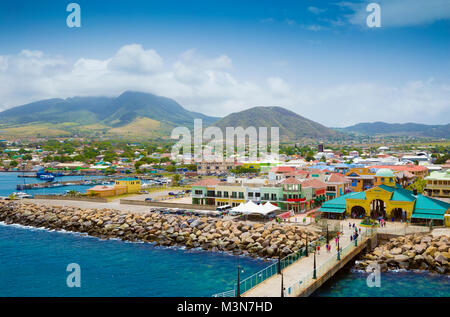 La ville de Port Zante à Basseterre, Saint Kitts et Nevis Banque D'Images