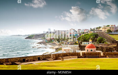 Santa Maria Magdalena de Pazzis cimetière à Old San Juan, Puerto Rico Banque D'Images