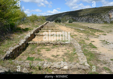 Restant de l'ancienne villa romaine en Navarra Banque D'Images