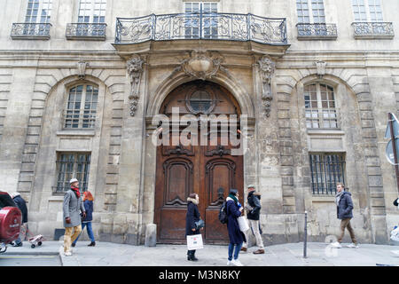 L'hôtel d'Albret à 31, rue des Francs Bourgeois dans le quartier du Marais à Paris. Elle a été érigée au début du 16ème siècle avec des ajouts plus tard. Banque D'Images