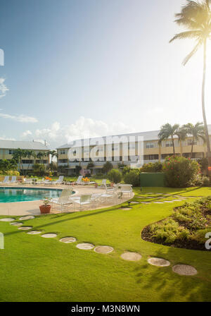 Complexe de luxe sur une île des Caraïbes Banque D'Images