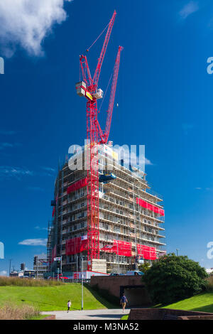 Plymouth de neuf logements étudiants capacités Point Beckley en construction. Banque D'Images