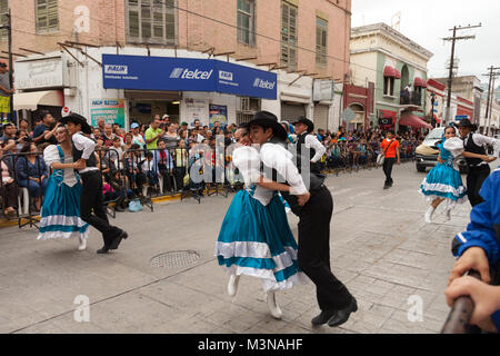 Matamoros, Tamaulipas, Mexique - Le 25 février 2017, Fêtes Desfile Mexicanas fait partie du Charro Jours Fiesta - Fiestas Mexicanas, une fête nationale Banque D'Images