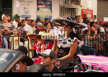 Matamoros, Tamaulipas, Mexique - Le 25 février 2017, Fêtes Desfile Mexicanas fait partie du Charro Jours Fiesta - Fiestas Mexicanas, une fête nationale Banque D'Images
