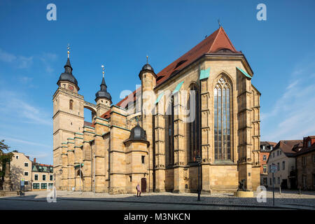 L'église Stadtkirche, ville de Bayreuth, en Bavière, Allemagne Banque D'Images