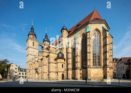 L'église Stadtkirche, ville de Bayreuth, en Bavière, Allemagne Banque D'Images