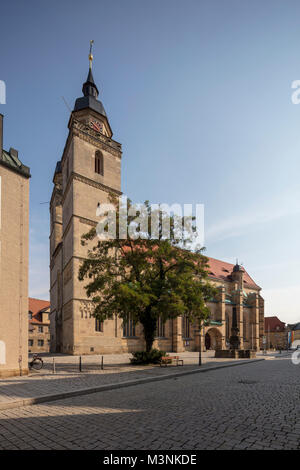 L'église Stadtkirche, ville de Bayreuth, en Bavière, Allemagne Banque D'Images