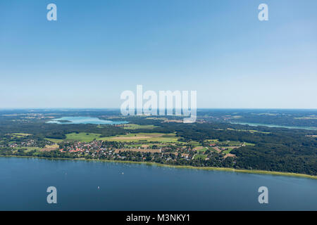 Vue aérienne de Breitbrunn Herrsching am Ammersee, Bavière, Allemagne Banque D'Images