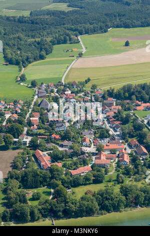 Vue aérienne de Breitbrunn Herrsching am Ammersee, Bavière, Allemagne Banque D'Images