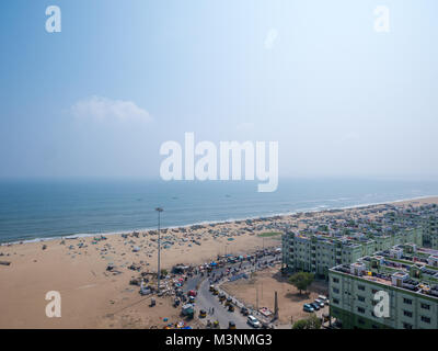 Marina Beach en ville de Chennai, Tamil Nadu, Inde Banque D'Images